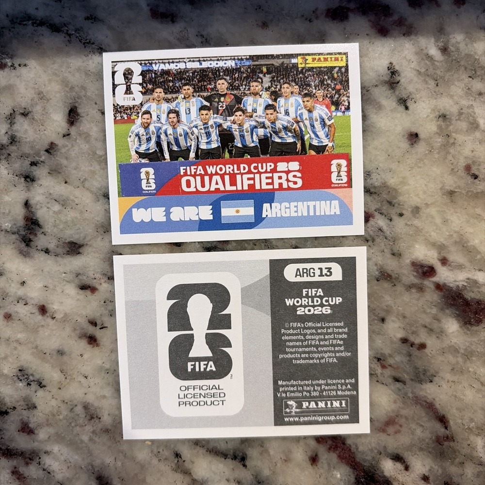 Panini FIFA World Cup 2026 Sticker ARG 13 Argentina Team Picture